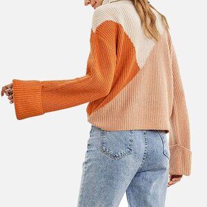 Colorblock Crop Sweater